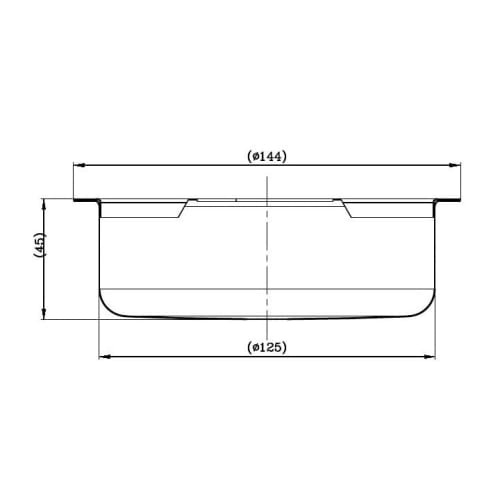 Antibacterial Drain Garbage Bin, 144mm Diameter, Stainless Steel, Shallow, 14.5mm, Polished, Silver, Punched