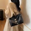 Simple Versatile Pu Leather Shoulder Bags for Women Large Capacity Ladies Chain Work Tote Bag College Style Girls Class Handbags
