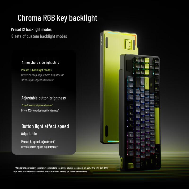 Rapoo V700DIY-87 87-Key Tri-Mode Hot-Swappable Gasket Mechanical Keyboard