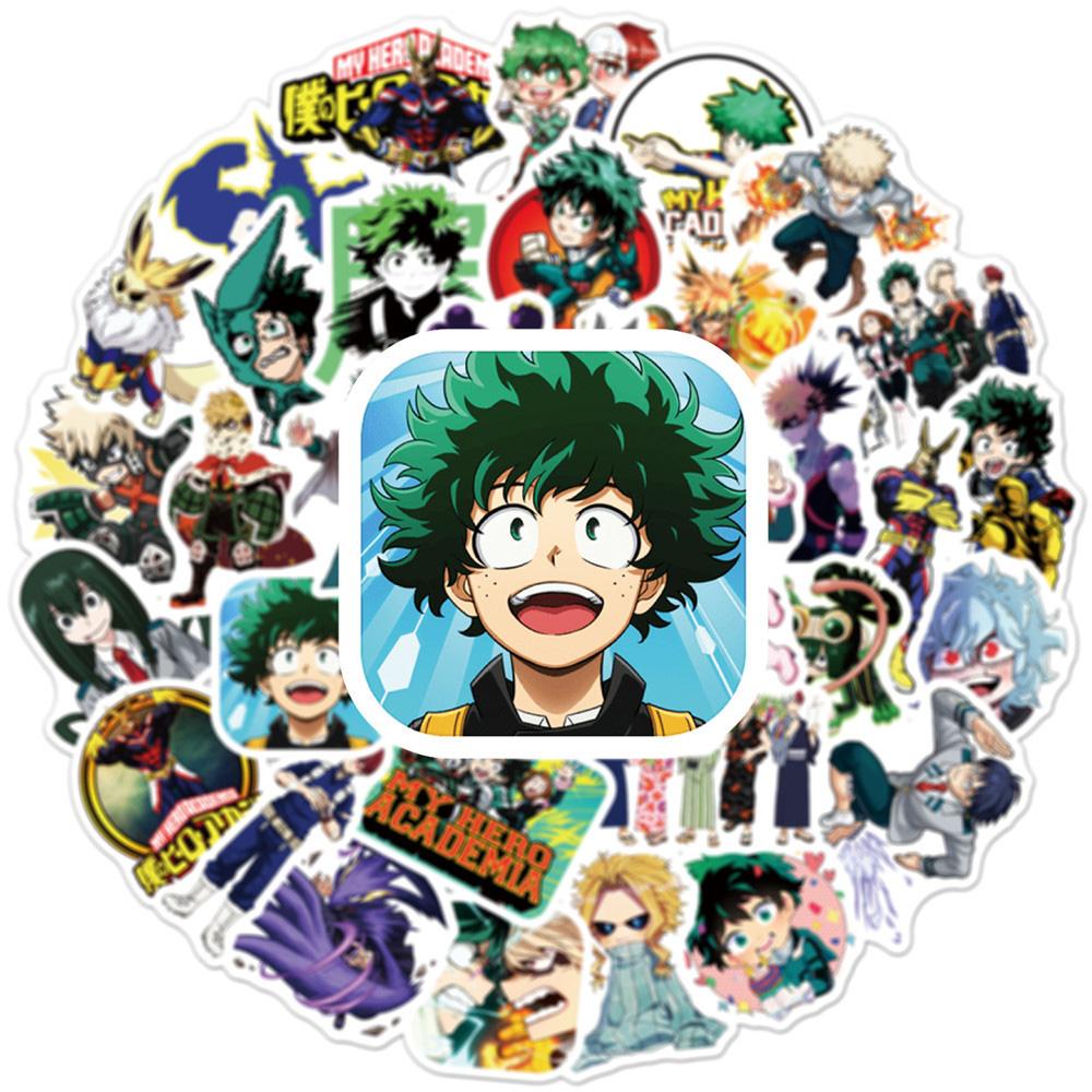10/30/50/100pcs Cool Anime My Hero Academia Stickers Decal DIY Skateboard Phone Luggage Helmet Funny Graffiti Sticker Decoration