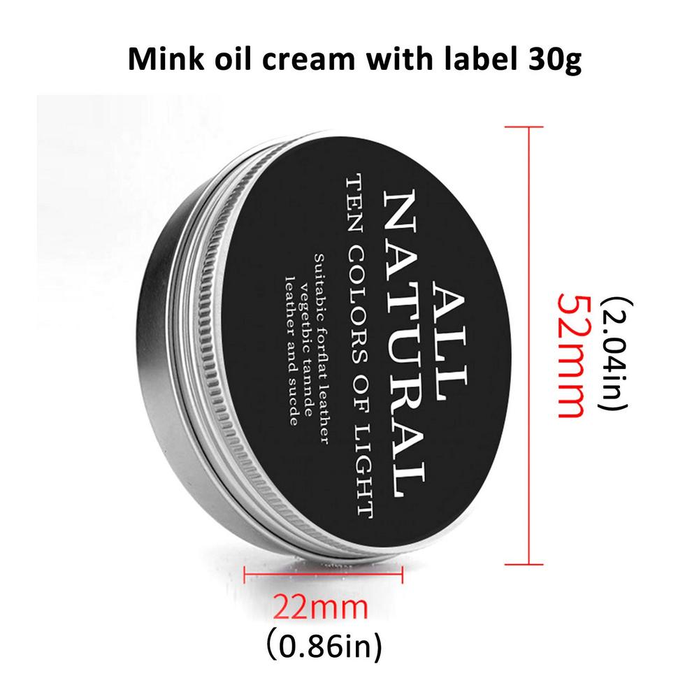 30/50/100g Leather Care Cream Mink Oil Cream For Leather Shoes Bags Leather Maintenance Cream Practical Leathercraft Accessories