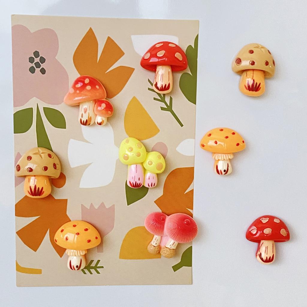 9pcs Mushroom Fridge Magnets Set - Cute & Creative Decorative Magnets for Kitchen, Office Whiteboard, Locker & Dishwasher