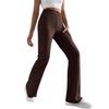 Women Pants High Waist Solid Color Ribbed Casual Trousers Slim Fit Spring