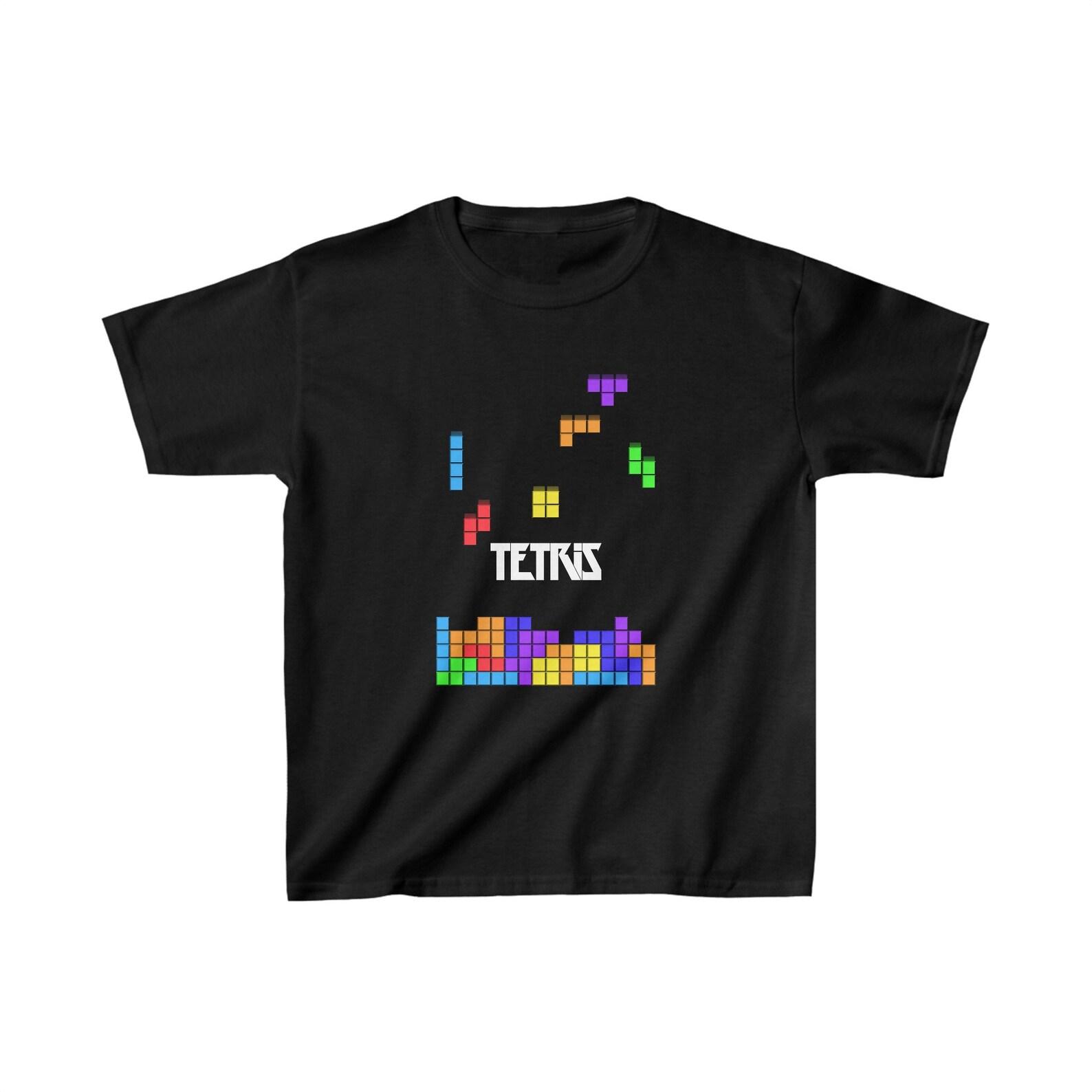 Kids Tetris Shirt - Retro Arcade 8 Bit Classic Gaming Tee 150