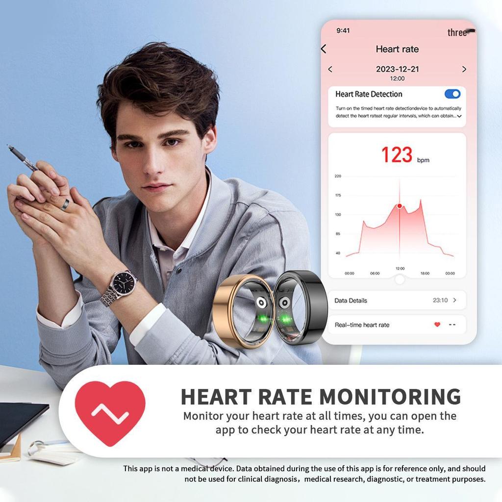 Huaqiangbei Smart Ring: Waterproof Blood Oxygen, Pedometer, Calorie & Sleep Tracker