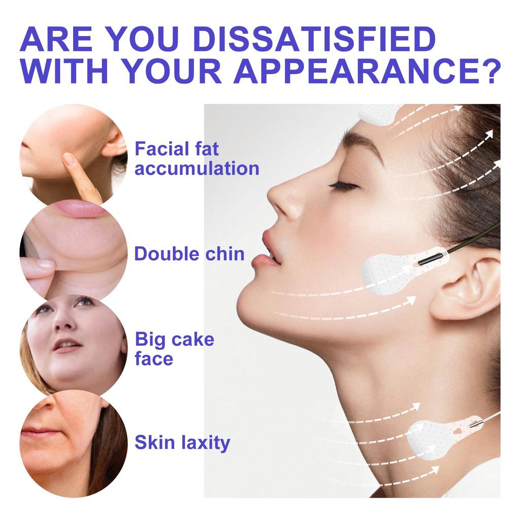 60 Stück Facelifting-Patch Hautstraffung Kinnverschlankung Muskellifting Schwellungsreduzierung Formender Patch