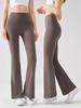 Lycra Antibacterial High-Waist Yoga Flare Pants for Women | Hip-Lifting, Wide-Leg, Micro Flare Fitness & Dance Pants