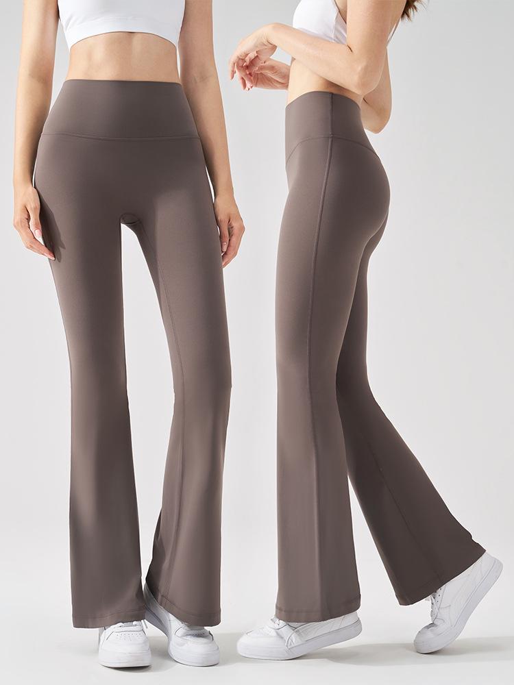 Lycra Antibacterial High-Waist Yoga Flare Pants for Women | Hip-Lifting, Wide-Leg, Micro Flare Fitness & Dance Pants