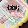 Cute Girl Ribbon Bow Hair Clip Ins Sweet Duckbill Clips Side Liu Black Clips Broken Hair Star Hairpin Girl Fashionable Versatile