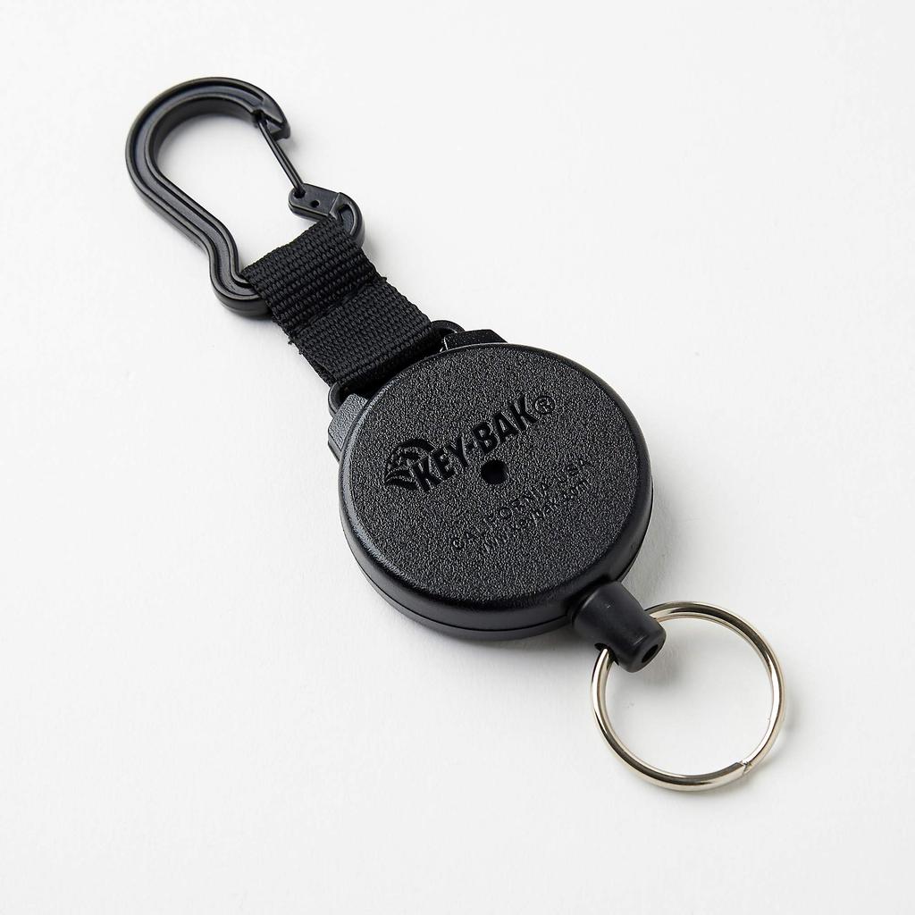 Key Reel with Kevlar and Stainless Steel Wire KEYBAK KEY-BAK Carabiner, [Authorized Distributor] (90cm Kevlar)