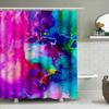 Colorful Shower Curtain Painted Fabric Bath Decor For Bathroom Decoration Pink Blue Green Yellow Purple Colorful Pattern Customi