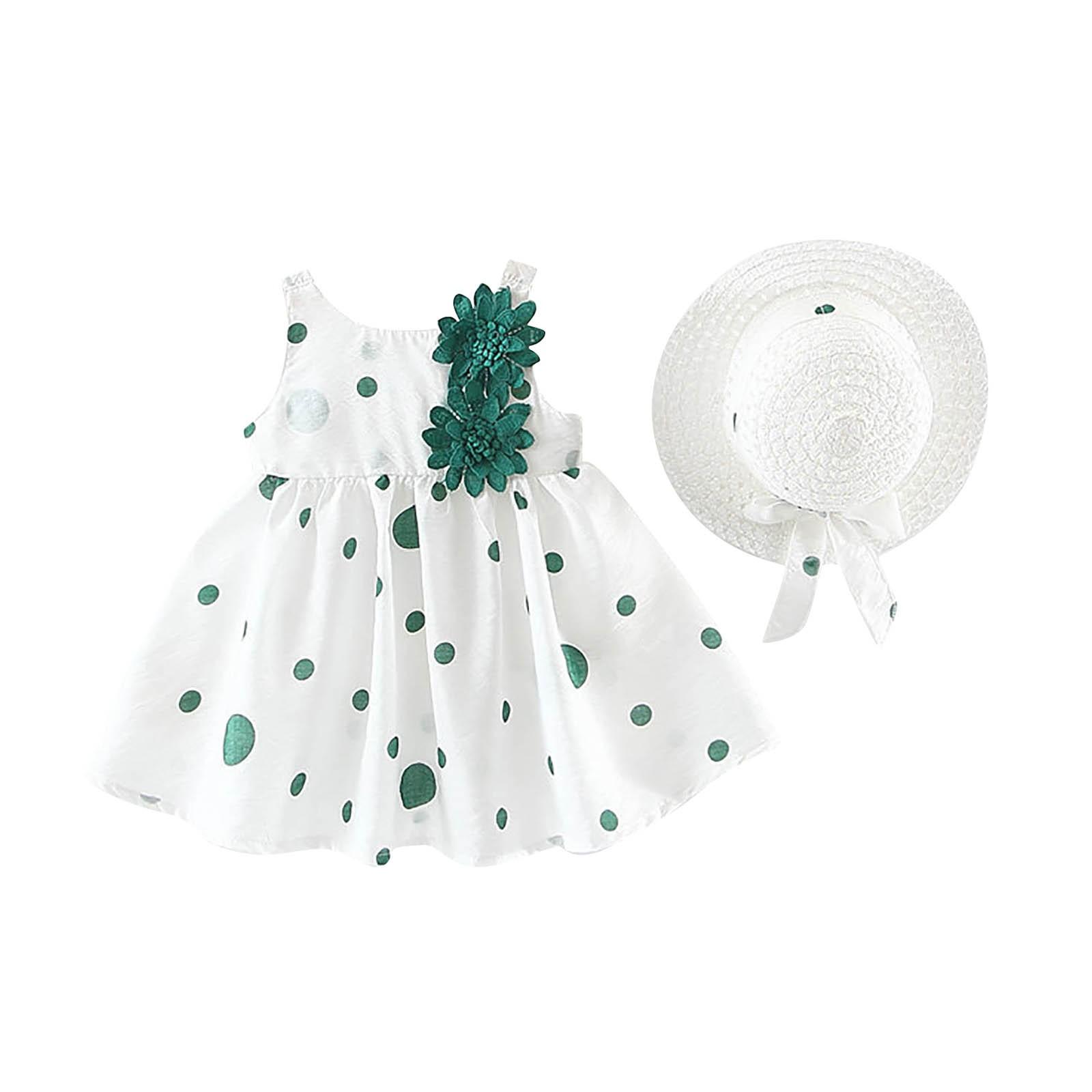 

Летнее милое платье-сарафан без рукавов с принтом для девочек, детская юбка 80 зелёный