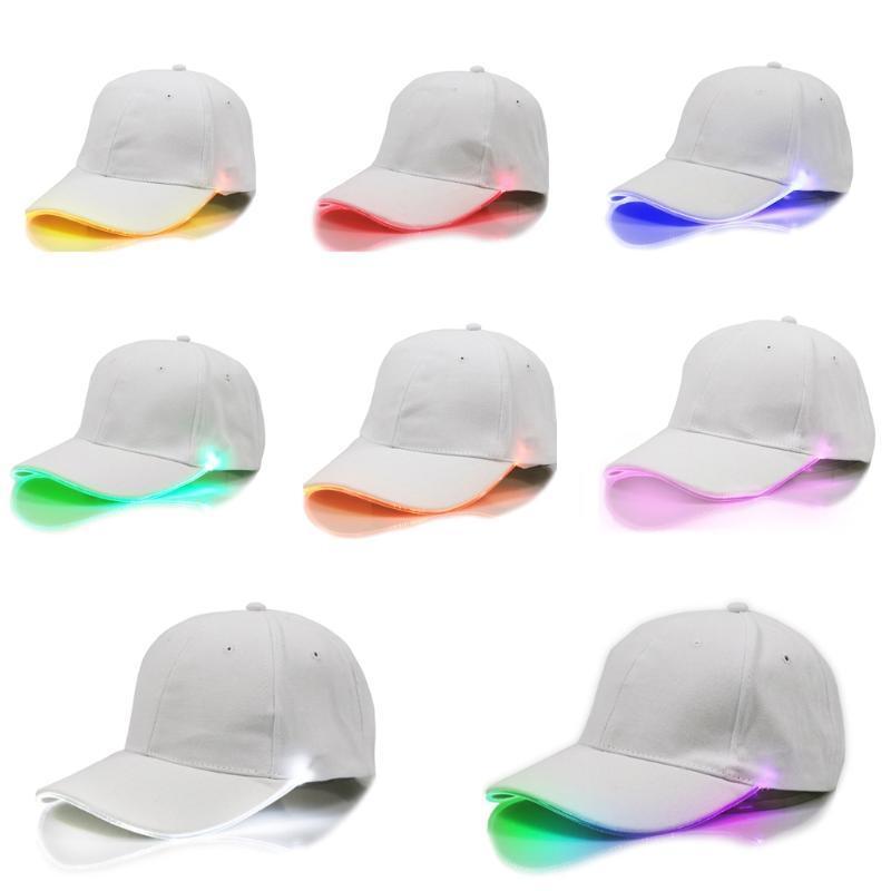 LED Baseball Lys Caps Lysende Partyhatt Klubb Hip Hop Mote Glød Blink Reise