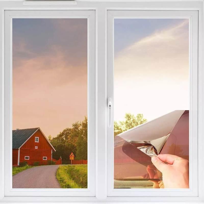 One Way Mirror Window Film Uv Reflective Privacy Tint Foil Home Glass Sticker