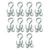 10Pcs Rotating Hook 4 Prong ABS Hat Display Hanger Scart Necktie Storage Hook for Closet Home