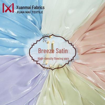 Irisierendes Jade Seidensatin Organza Brokatstoff für Ruqun Hanfu