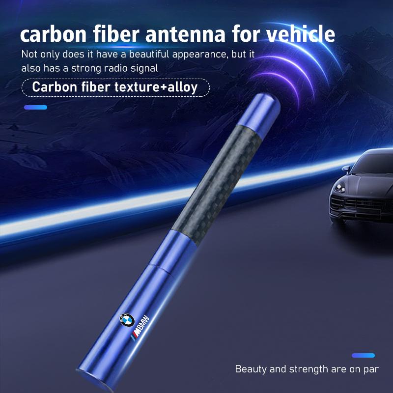 Carbon Fiber Car Short Antena Radio FM Metal Receive Accessories For BMW M3 M5 X3 E93 F10 F20 F30 F40 F15 F25 F26 F31 F49 F86
