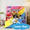Custom Name Power-Rangers Heroes Blanket bed sofa Blanket Flannel Blanket for Camping, Hiking, Picnic Essentials,gift for Fan family
