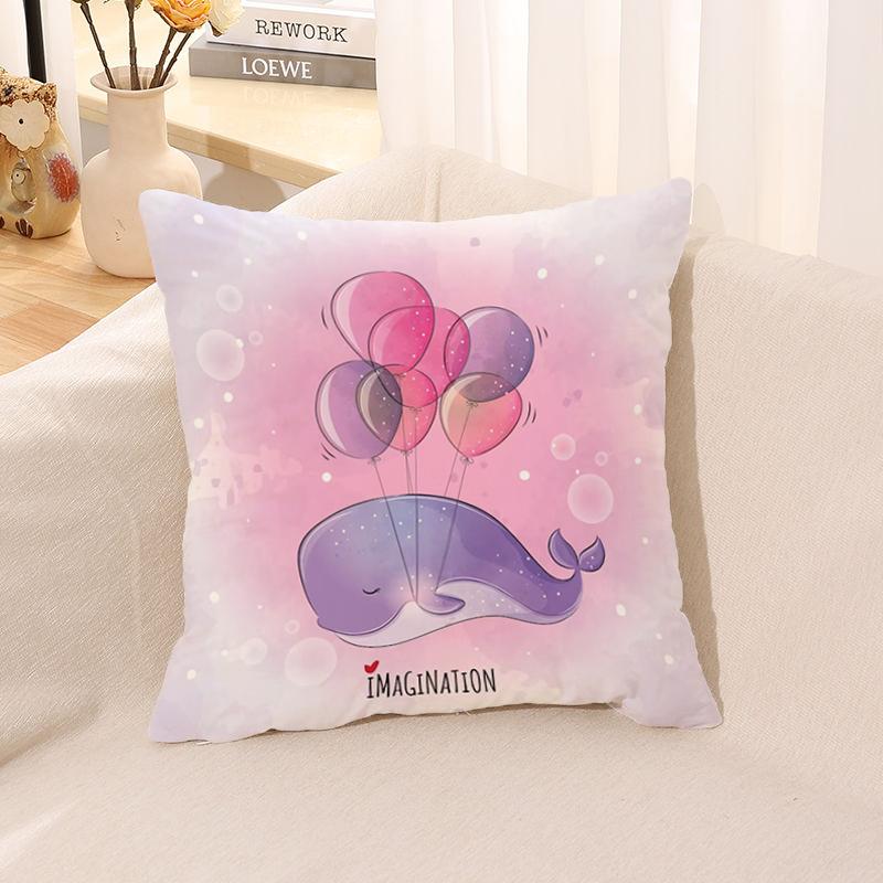 Cute Animal Pillowcase  for Sofa Car Square Cushion Suite Room Anime   Body Cover
