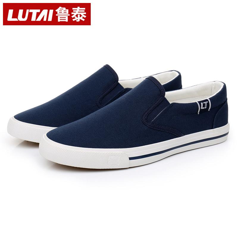 Little white shoes white canvas shoes work shoes men's casual shoes one pedal lazy shoes men's shoes single shoes sneakers
