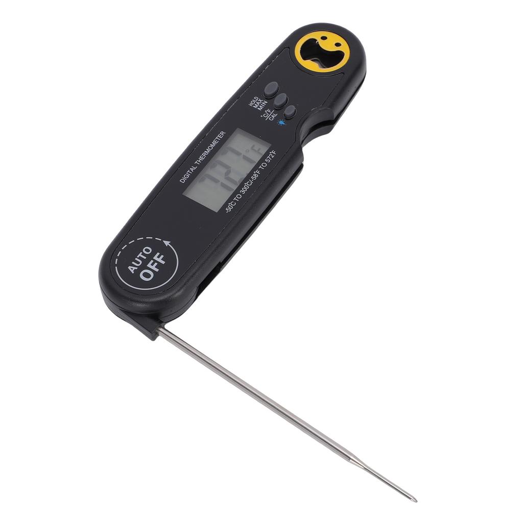Food Thermometer IPX7 Water Proof Accurate Quick Read Meat Thermometer with Foldable Probe for Kitchen Cooking