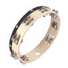 Tambourine Double Row Metal Jingle Handheld Percussion for Church Party25cm