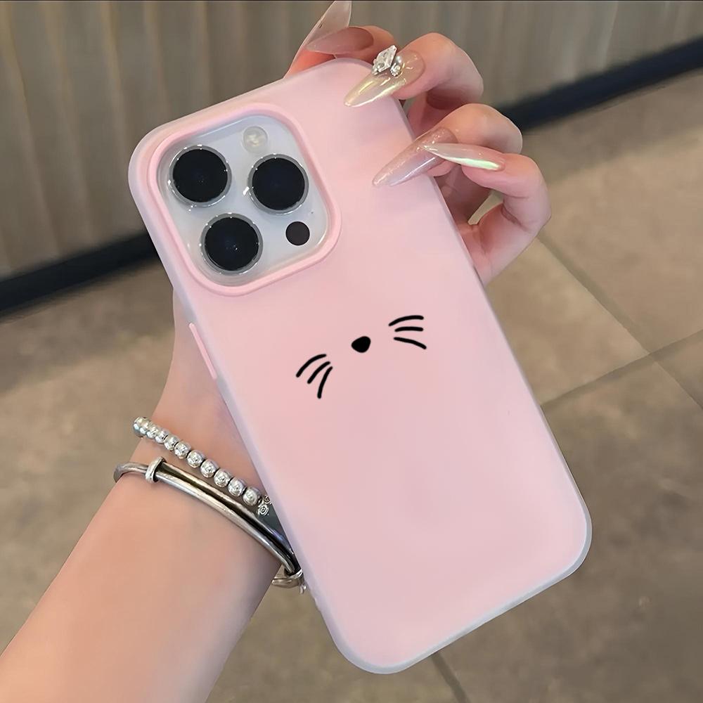 Cartoon Black Cat Phone Case Soft Matte Candy For IPhone 17 16 15 14 Pro Max Plus 13 12 11 Transparent Bumper Cover