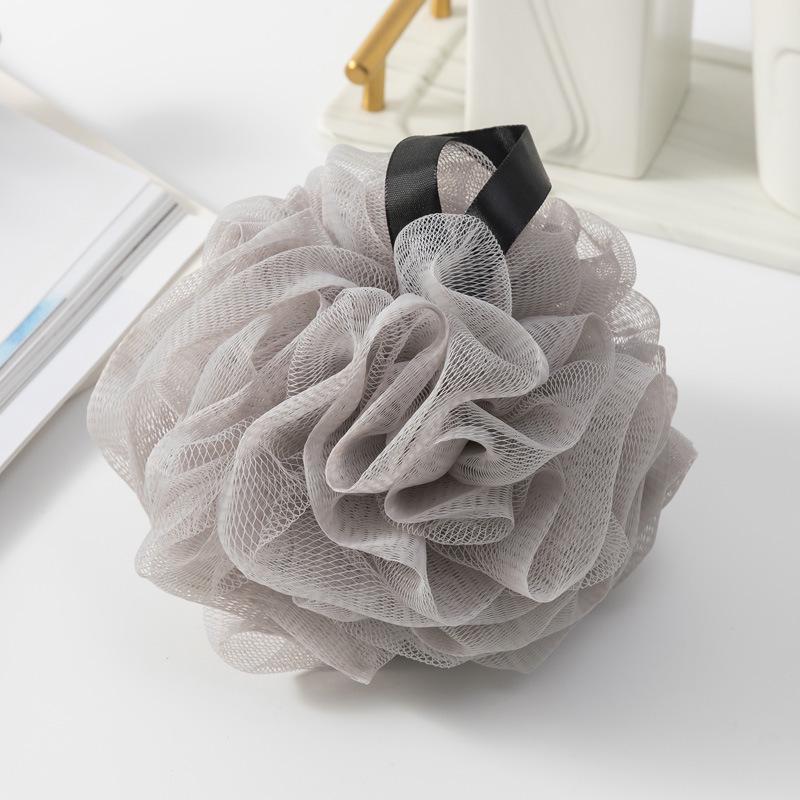 High-Grade Large Bath Sponge with Non-Dispersing Ribbon Design - Super Soft Women's Bathing Shower Ball