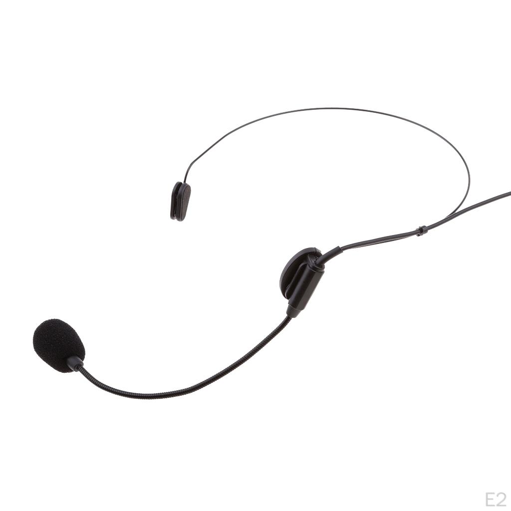 3.5mm / XLR 3Pin Plug Un-Directional Head-mounted Head Worn Microphone MIC