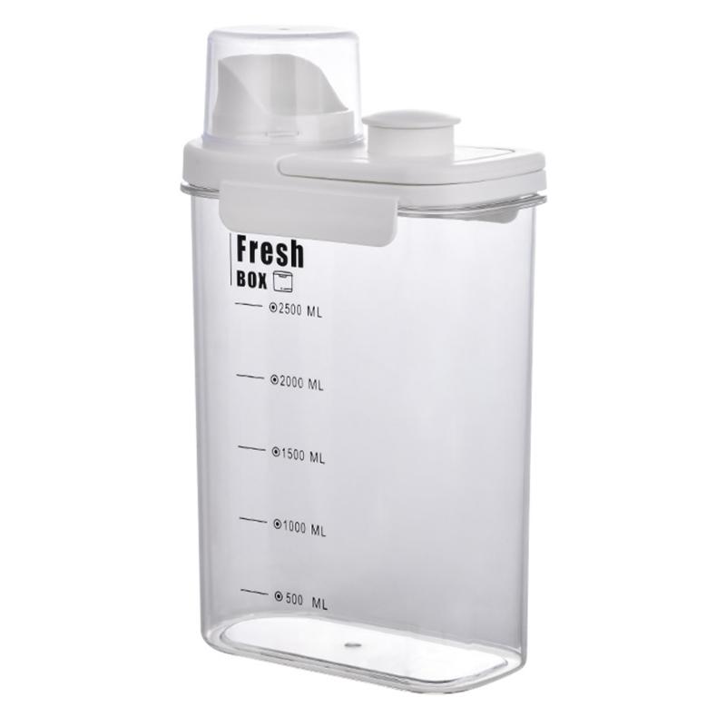 Airtight Kitchen And Laundry Storage Container With Double Sealing Lids And Ergonomic Handle Kitchen Storage Bin