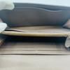 Used FERRAGAMO Gancini Long Wallet Beige with Pass Case