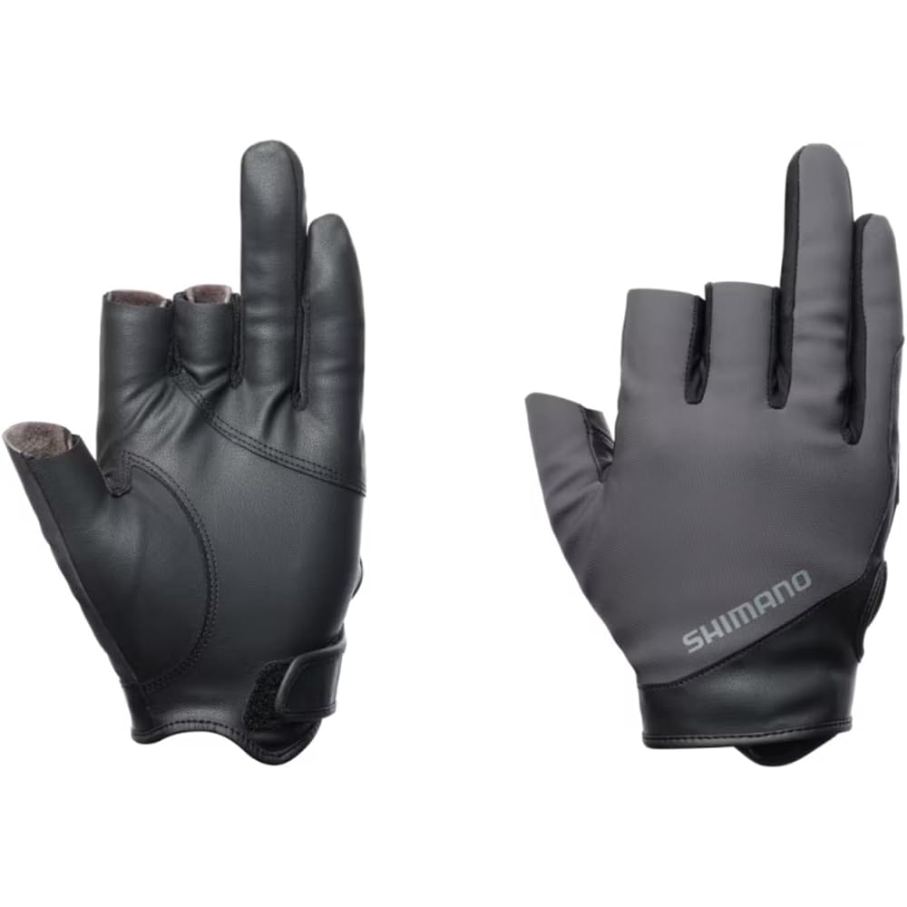 Shimano Basic Warm Gloves 3-Finger Cut Charcoal 2XL