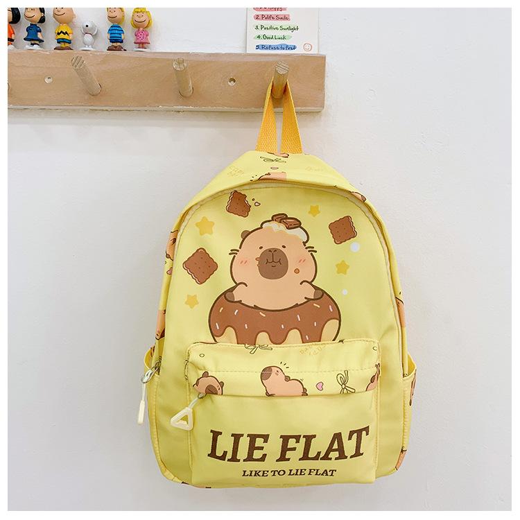 

School bag 2025 new school bag little girl backpack baby kapibara small school bag жовтий