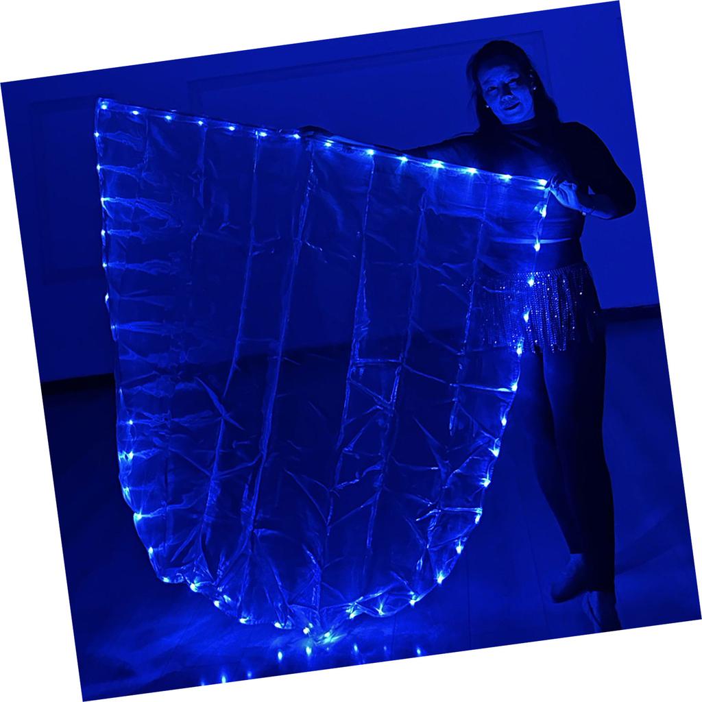 LED Light Up Worship Dance Flag with Extendable Poles Semi Circle Praise Church Banners for Adult and Girls Performances