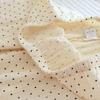 Women's Polka Dot Crinkle Cotton Pajama Set - Long Sleeve & Pants, Japanese Style, Soft Spring/Summer Homewear
