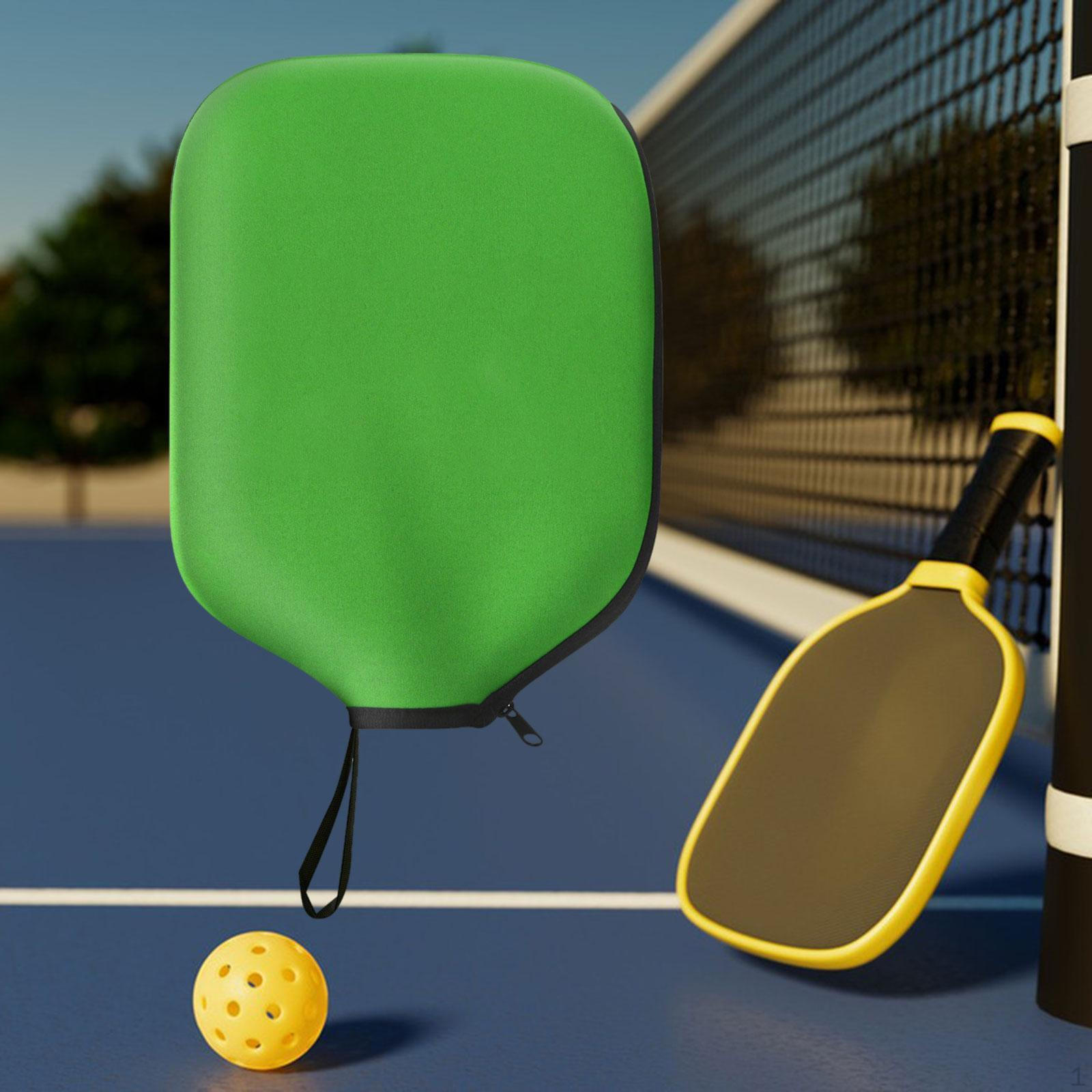 

Чехол для ракетки Pickleball, чехол для ракетки с застежкой-молнией и местом для хранения зелёный