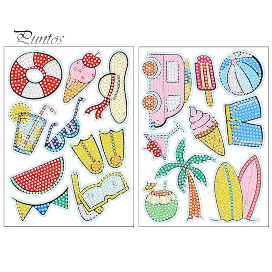 

1 комплект DIY наклейки со стразами забавные обучающие многофункциональные наклейки для рисования для детей и взрослых B