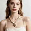 Bohemian Irregular Shell Beaded Necklace Vacation Vintage Big Love Necklace