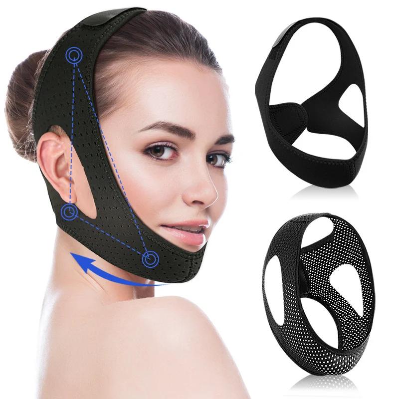 Anti Snoring Chin Strap Stop Snore Device Breathable Chin Rest Anti-noise Men Women Lower Jaw Face Lifting Protection Belt