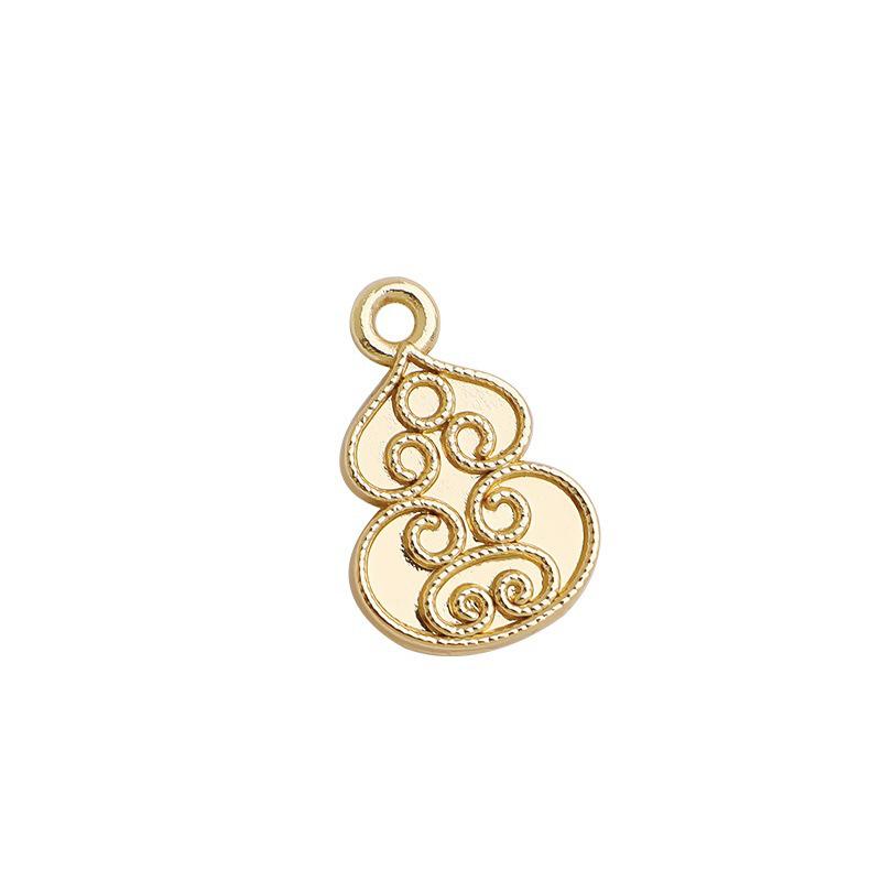 14K Goldplattiertes Smiley-Gesicht & Pflaumenblüten-Kürbis-Anhänger – DIY Handgefertigter Blumenschmuck Zubehör