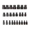 25-Piece Screw Extractor Set Broken Bolt Remover Useful Pins Spiral and Nut Extractors Stripped Screws Studs Fittings Extraction Tool