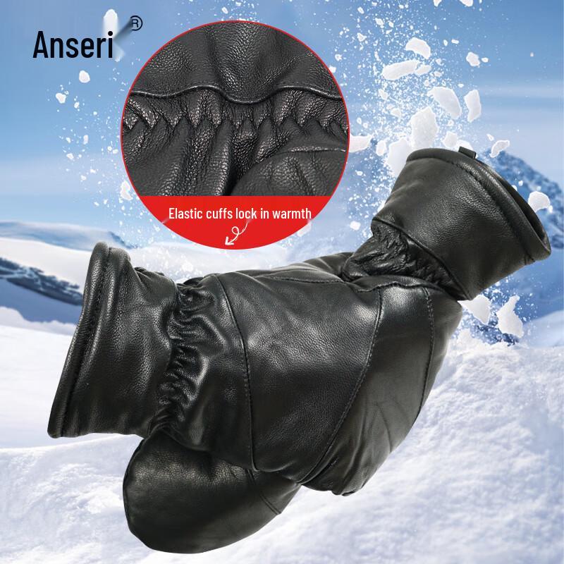 Zimowe Rękawice Robocze Skórzane z Podszewką