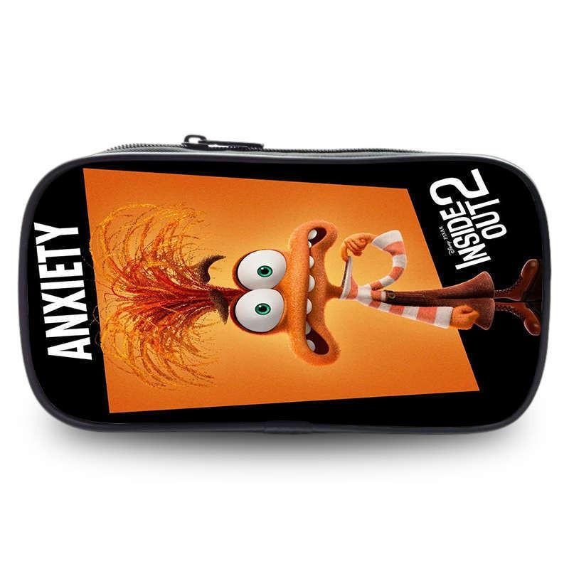 Inside Out 2 Large Capacity Pencil Case For Students Oxford Material