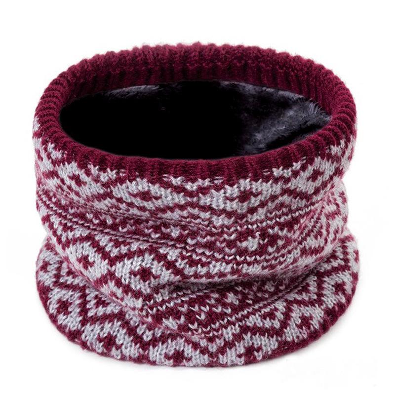 Winter velvet neck cover for outdoor riding, warm and cold neck protector, neck ring, wool knitted scarf for men