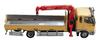 Gaincorp Products 1/64 Mitsubishi Fuso Fighter (1024) with Crane, Yellow (Includes Cement Pipe and Wooden Box), Finished Model, KS082-489