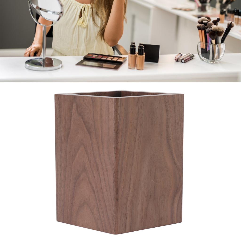 Cooking Utensil Container Smoothing Stable Large Capacity Simple Wooden Pen Holder for Kitchen Family