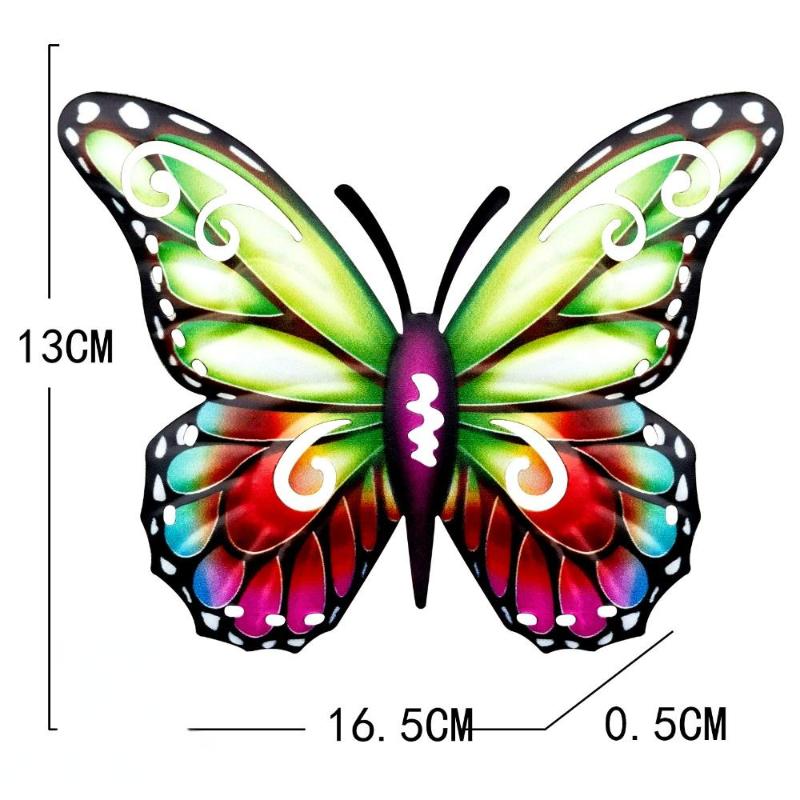 2D Metal Butterfly Wall Art Decor Butterfly Wall Hanging Sculpture For Garden Living Room Outdoor Indoor Wall Hanging Decor