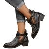 Large size women's boots new pointed-toed embroidered short boots women's belt buckle Martin boots women's