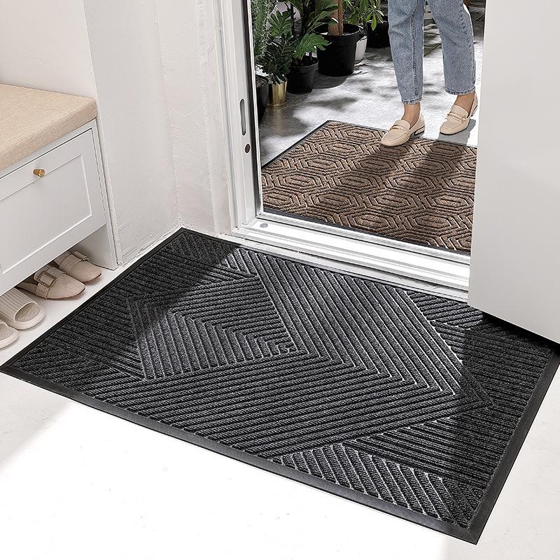 Nordic Simple Rubber Entrance Door Floor Mat Carpet Entrance Door Mat Polypropylene Scraper Dust Dust Anti-slip Mat