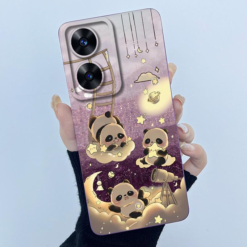 Hülle für Realme C55 NFC Realme C55 4G Narzo N55 2023 Handyhülle Süßer Panda Süße Mädchen Katzen Weiches Silikon Stoßfeste Abdeckung